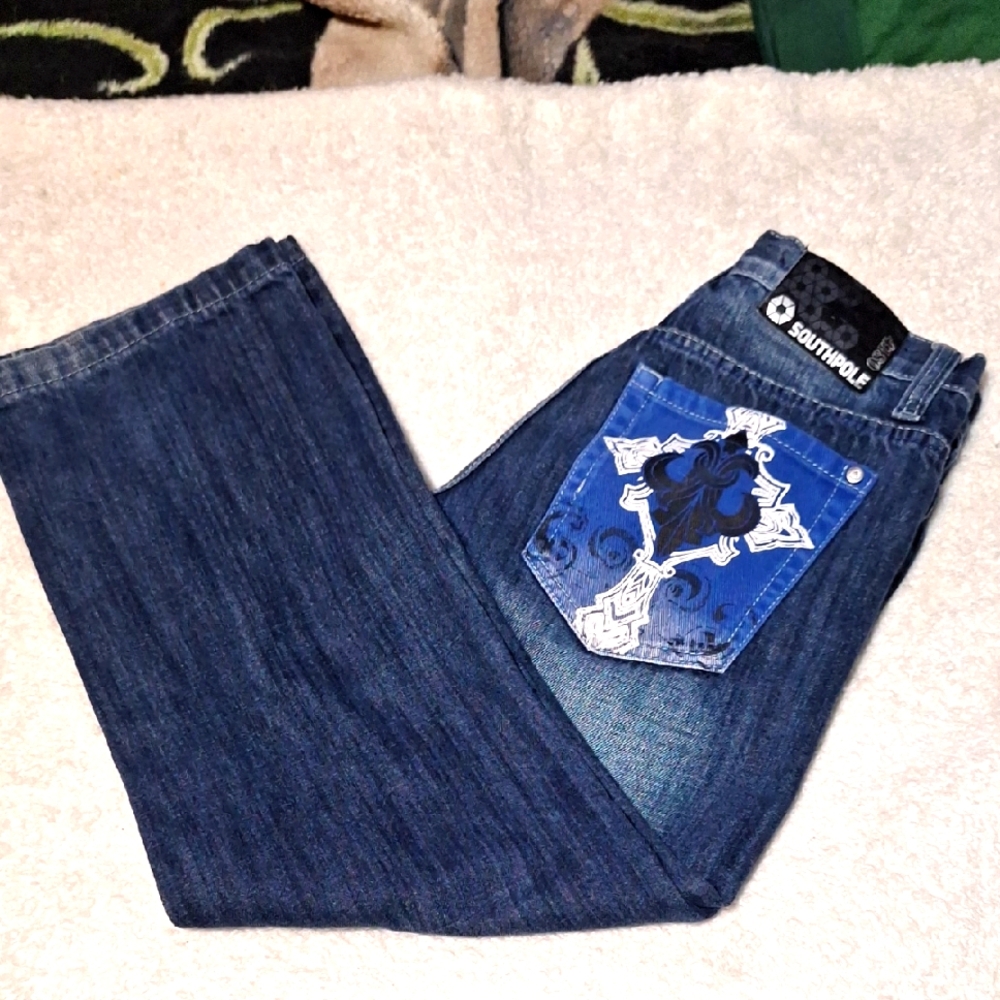 Youth vintage South Pole 4180 Boys Denim Blue Jeans, Size 12